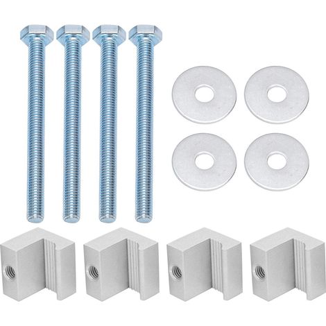 4pcs Kit Fixation Coffre Caisse Aluminium Crochets J Montage Pickup Camion Crossover Outillage (1/5)