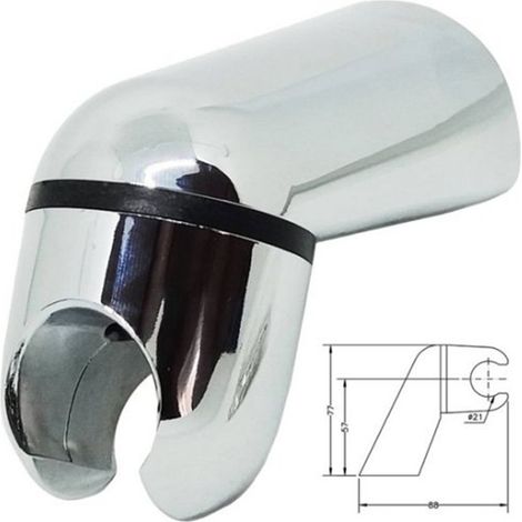 Soporte de Rociador de Ducha Fijo y Giratorio en Cromo