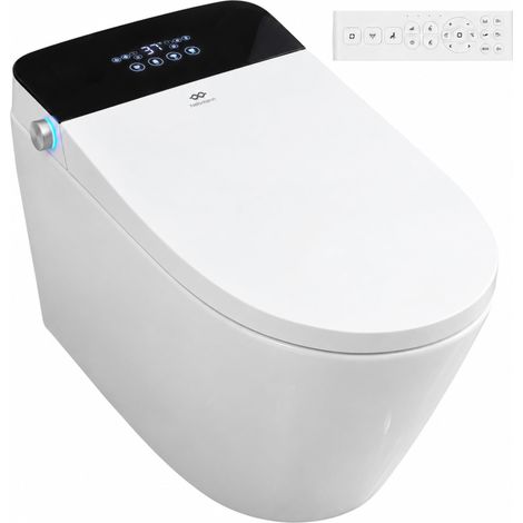 WC japonais lavant Nelsmann Hikari au sol blanc et noir