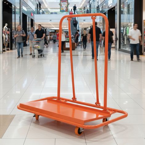 Carro de transporte para placas de yeso, capacidad 1000 kg, acero, con ruedas, naranja HAVRYA (1/5)