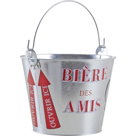 Seau à bière en galva Bière des amis (1/3)