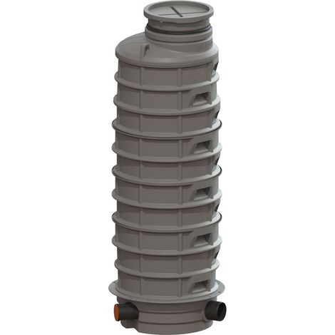 -Rückstauschacht LW 1000 Zulauf DN 150, Auslauf DN 200, 3180 mm (1/2)