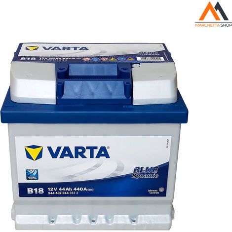 BATTERIA PER AUTO 'VARTA BLUE' 'B18' - 44 Ah dx / mm 207 x 1
