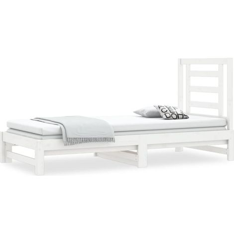 Maison Exclusive - Lit coulissant sans matelas blanc 2x(90x190) cm