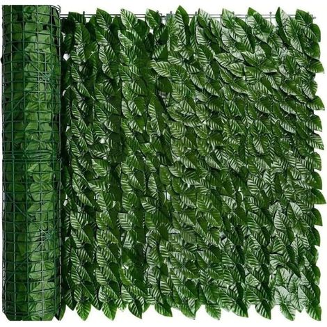 Écran de Haie Artificiel – Rouleau 1 x 3m avec Filet Support. Brise-vue Occultant pour Jardin/Terrasse. Modèle (Vert). (1/5)