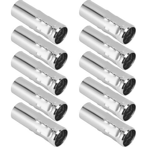 10 Pieces Candle Sockets, Sleeves, Iron, Chrome Plated, E14, For Chandeliers and Pendant Lights (1/5)