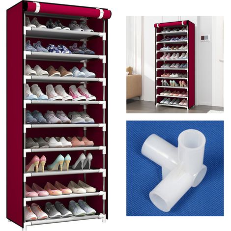 Schuhschrank mit 10 Ablagen, staubdicht, hohe Tragkraft, langlebiger Schuhaufbewahrungsschrank für Zuhause (1/5)