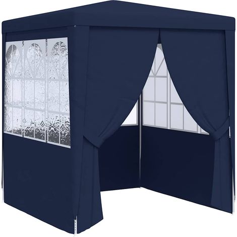 Gazebo Professionale con Pareti 2x2 m Blu 90 g/m² vidaXL