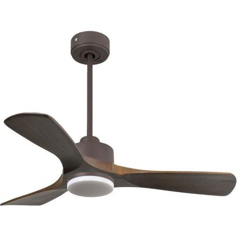 Modulo de KlassFan - Ventilateur de plafond DC  Led Chocolat et  bois sombre thermostat 10 à 15 m² KlDC6SlimP6DW106L1Chocslim (1/5)