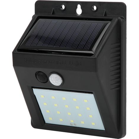 Applique murale solaire à détecteur de mouvement 20 LED pour l'éclairage extérieur (cour, couloir, allée, porche, jardin, sécurité) (1/5)
