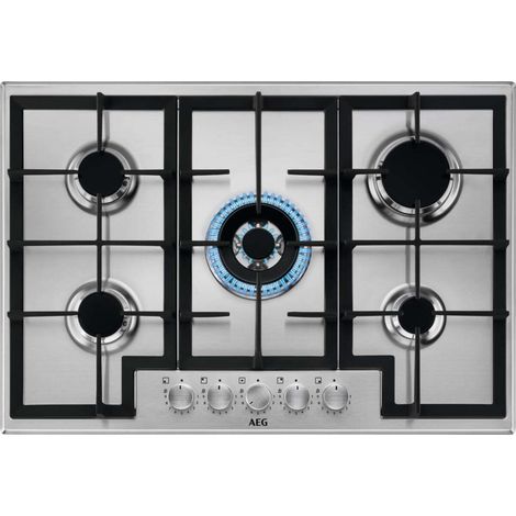 AEG Piano cottura gas SERIE 6000 HGB75420SM StepPower Inox 5 fuochi 75 cm 949 630 993