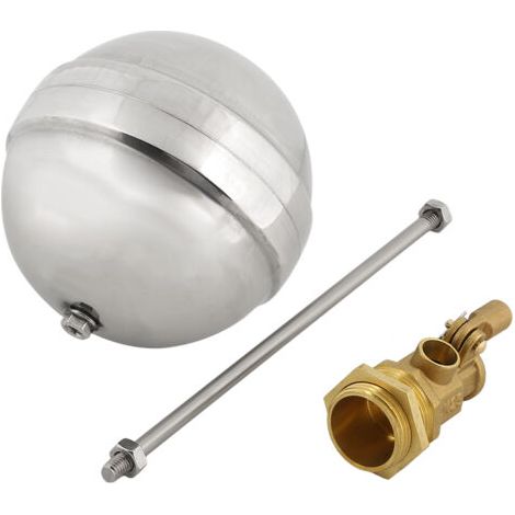Capteur d'eau à filetage mâle en laiton DN25 G1, vanne à flotteur en acier inoxydable (1/5)