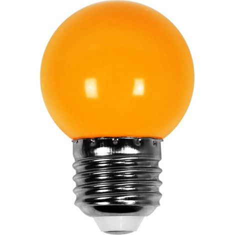 5x Ampoules Led Orange conçues pour Guirlande Guinguette IP65 1,3W - Ampoules Led E27 Orange - 5cm Ampoules pour Guirlande Guinguette Culot E27 Orange (SKU produit : 92642752 SKU Offer : E2717) (1/5)