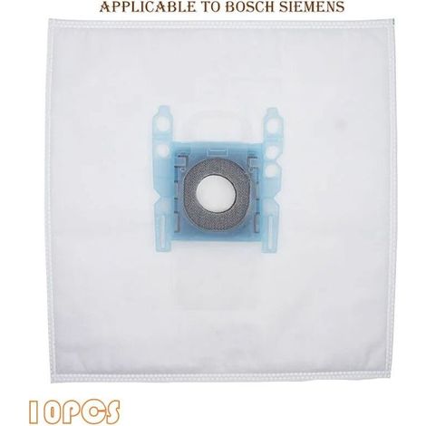 Lot de 10 Convient pour aspirateur Bosch Siemens TYPE G, sac à poussière à haute efficacité, sac poubelle, accessoires