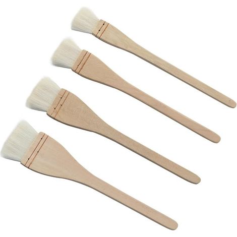 Longdex Creative Mark Lot de 4 pinceaux Professionnels en Poils de chèvre Blancs Doux pour Le Lavage, Le Travail de Fond, l'aquarelle et la poterie en céramique (1/5)
