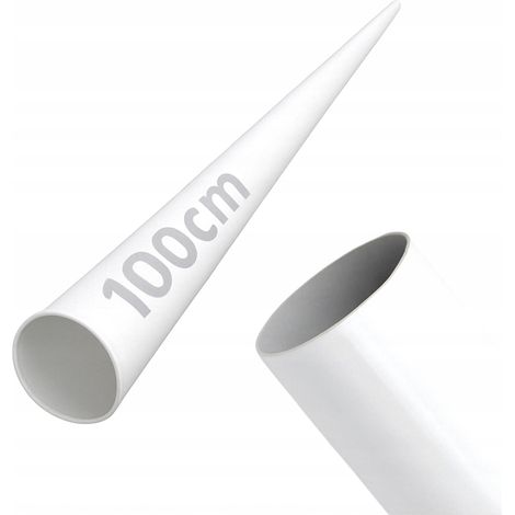Tube en acier - 100 cm - Ø 19 mm - Blanc - Résistant - Esthétique - Idéal pour rampes