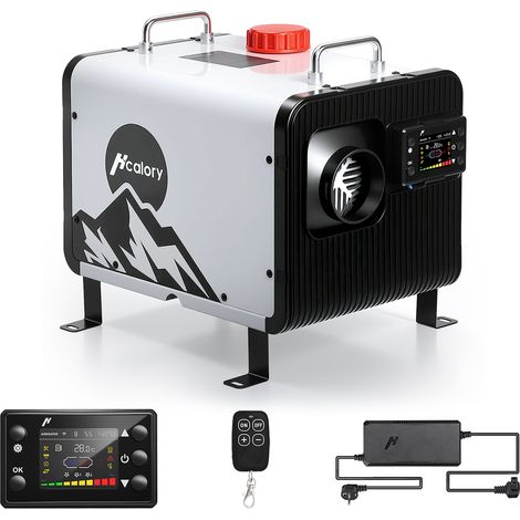 Calefactor de estacionamiento diésel todo en uno de 5 kW a 8 kW, 5 L, arranque/parada automáticos, Bluetooth/mando a distancia/pantalla LCD, 12 V/24 V/220-240 V, para coche, camión, barco, autocaravan