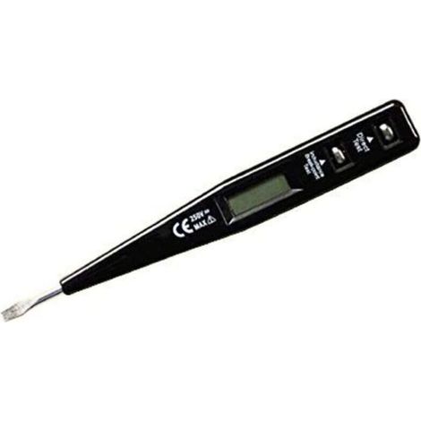 Testeur NuméRique Crayon Tournevis Sonde Testeur de Tension Lumineuse DéTecteur / 12-220V de éLectrique VoltmèTre, Noir,de (1/4)