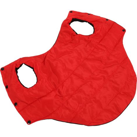 Manteau d'hiver pour chien double face, chaud, doux et confortable, pour chiens de taille moyenne à grande, rouge, taille 4XL (1/5)
