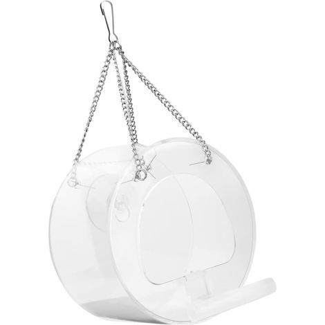 Mangeoire Oiseaux Exterieur à Suspendre,Bains Transparente Mangeoires pour Oiseaux Sauvages Petits,Décorer pour Jardin Et Balcon (1/5)