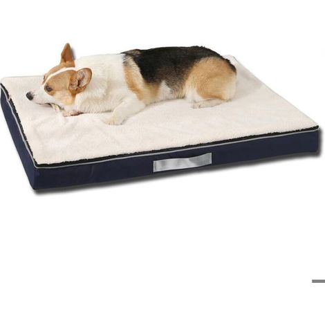 Matelas pour grand chien avec housse amovible lavable en mousse à mémoire de forme orthopédique imperméable antidérapant 100x75x10cm (1/4)