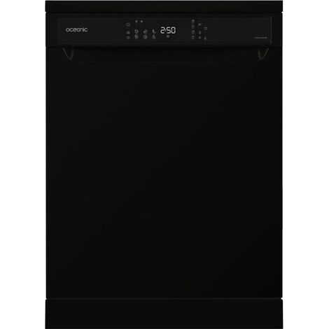 Oceanic – Lave-vaisselle pose libre OCEALV1247B – 12 couverts – 47 dB – 6 programmes – Ouverture automatique – Noir