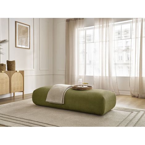 BOBOCHIC - Grand pouf pour canapé modulable SIRIUS tissu texturé Vert (1/5)