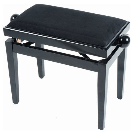 Quiklok Sgabello Classico In Legno Per Pianoforte, Nero