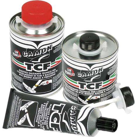 Adesivo Saldante Rapido Per Pvc "Tcf" Trasparente Barattolo Gr.500 + Pennello