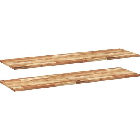 Maison Exclusive - Schweberegale 2 Stk. 160x40x2 cm Massivholz Ak