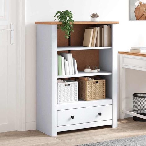 Librería de madera maciza pino estilo Panamá 80x35x110 cm
