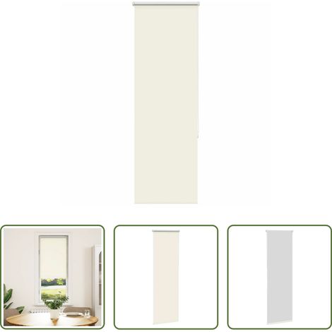 vidaXL Lichtschutz -  Verdunkelungsrollo Cremeweiß 40x175cm Stoffbreite 35,7 cm (1/5)