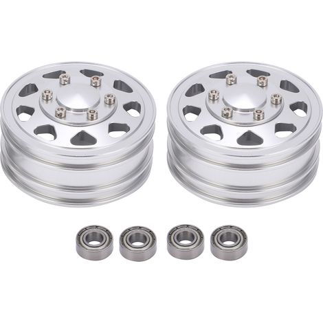 Jante avant en alliage d'aluminium CNC avec roulement pour modèle de tracteur Tamiya 1/14 (1/5)