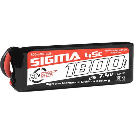 RC Plus - Li-Po Batterypack - Sigma 45C - 1800 mAh - 2S1P - 7.4V - XT-60