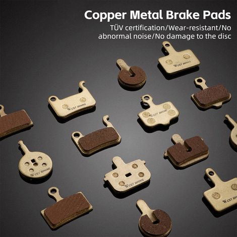 Plaquettes de frein à disque semi-métalliques à base de cuivre pour VTT, durables et résistantes. (1/5)