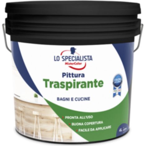 PITTURA TRASPIRANTE BIANCA LT.4