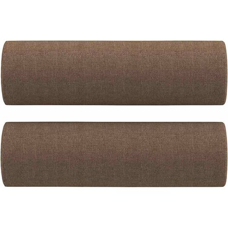 Maison Exclusive - Coussins décoratifs lot de 2 Marron Ø15x50 cm Tissu (1/5)