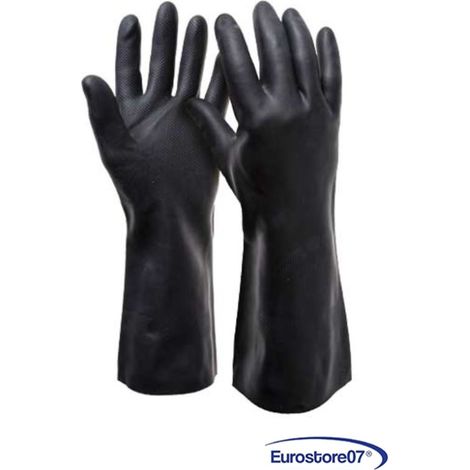 guanti da lavoro in lattice industriale manica lunga,  - tg.XL misura 10   pz 12 (1/4)