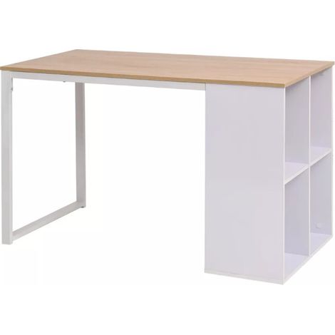 Bureau bois chêne clair et blanc Chickie (1/5)