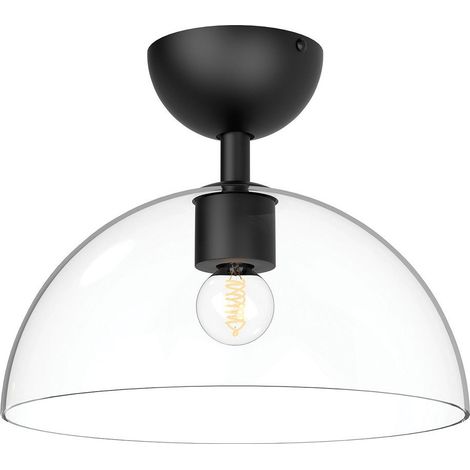 Elstead Alora Mood Jude Plafonnier semi-encastré contemporain noir mat avec 1 culot E27