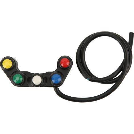 Interrupteur multifonction 5 en 1 pour guidon moto et trike électrique, klaxon 5 couleurs, phare, poignée de commande universelle, accessoire de remplacement (1/5)