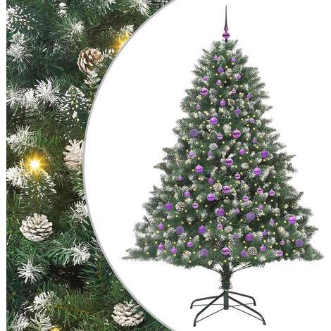 Sapin de Noël Arbre de Noël artificiel Vert 210 cm PVC, plastique et acier (1/5)