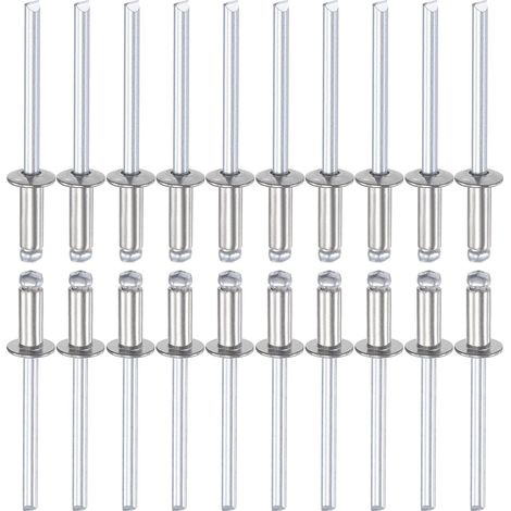 4 mm x 10 mm (DxL) Blind Rivets – 50 Pack – Well for Machinery Assembly – 304 Stainless Steel Dome Open End Rivet (1/5)