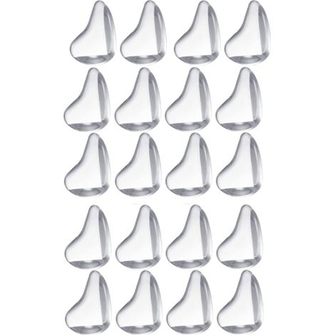 20 pièces - Protections d'angle de table - Protections d'angle - Coins anti-collision - 1,81,22,7 cm - Protections d'angle pour table - Transparent - PVC (1/4)