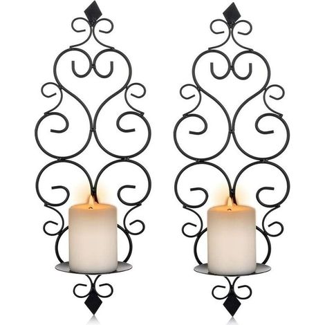 Ensemble de 2 lanternes décoratives en métal noir, pour tables, jardins, fêtes, événements et décoration d'espaces.-AquaForge (1/5)