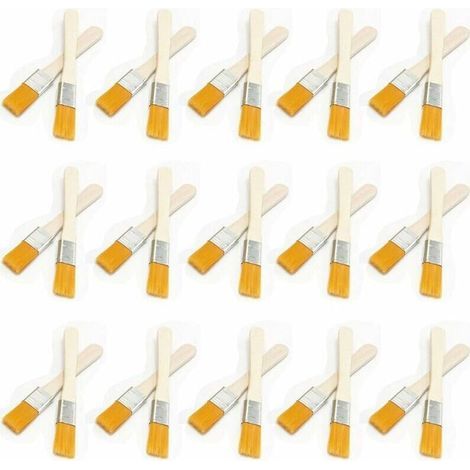 30× Pinceaux à poils plats avec manche en bois Pinceaux à peinture en bois Pinceaux à peinture pour murs Pinceau à peindre (1/5)