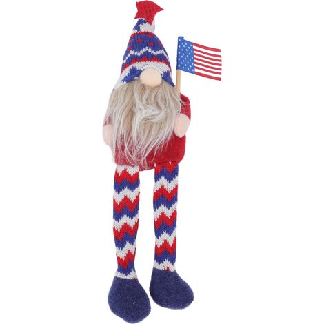 Poupée Nain en Peluche Sans Visage, Chapeau Haut Rond, Décor Canapé Chambre, Cadeau Enfant pour Fête Nationale (1/5)