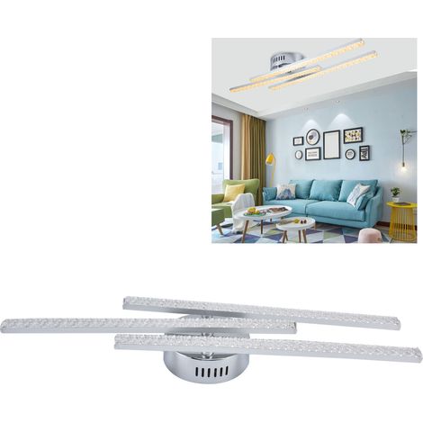 Plafonnier LED, style minimaliste nordique moderne, idéal pour chambre, salon, bureau ou salle à manger. Luminaire décoratif simple, certifié CE et RoHS, lumière chaude. (1/5)