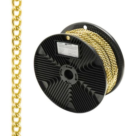 WOLFPACK LINEA PROFESIONAL cadena decorativa barbada dorada 2,0 mm. / rollo 20 metros