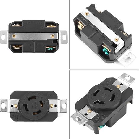 Prise anti-desserrage américaine à quatre trous pour générateur 20 A 125-250 V L14-20R (1/5)
